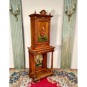 Napoleon III Walnut Cabinet In The Troubadour Style