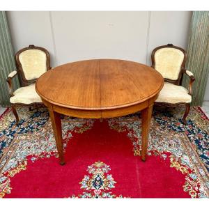 Round Extensible Table In Solid Oak
