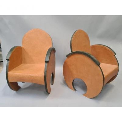 Armchairs Style Bergère Art Deco