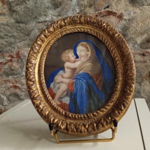 Virgin And Child XVIIIgouache