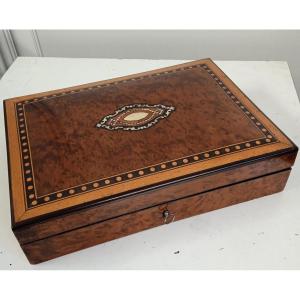 Coffret A Jeux Napoléon III époque XIX Avec Jetons