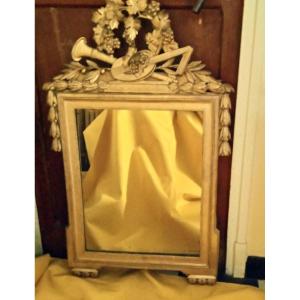 Louis XVI Provence Mirror Gilded Wood Late 18th Century