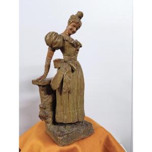 Statuette Goldsheider Friedrich (1845-1897) Young Woman