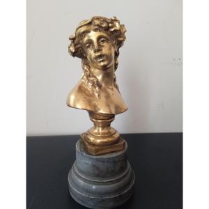 Gilded Bronze Bust, Late 19th Century