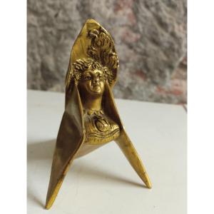 Gilded Bronze Casserole Paperweight 