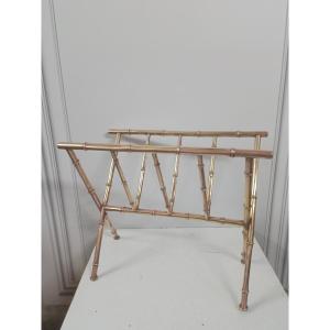Brass Magazine Rack Circa 1970
