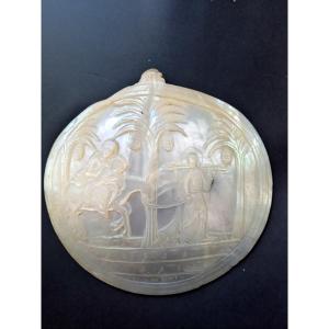 Jerusalem Mother-of-pearl, Late 19th Century: The Flight Into Egypt