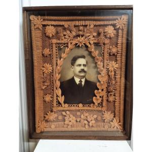 Framing In Honor Of A Cork Maker Folk Work Mid 20 Century