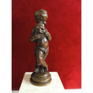 Bronze Child Statuette, Late 19th Century