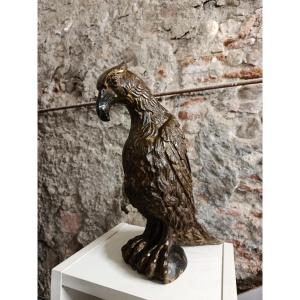 Large Polychrome Wooden Eagle Late XVII Century