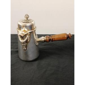 Small Solid Silver Chocolate Pot: Falkenberg Silversmith