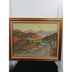 Lucien Seevagen (1887-1959) Oil On Canvas "collioure"