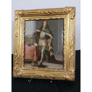 Painting On Copper Most Likely Depicting King Louis XIII If France