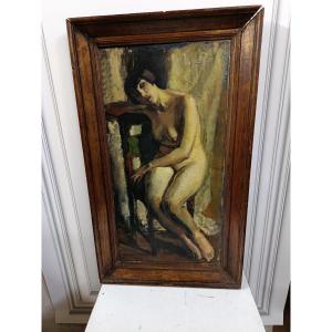 Dreyfus - Stern ( 1890 1972 )seated Nude Oil On Canvas