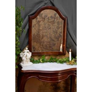 Louis Philippe Mirror In Mahogany And Mahogany Veneer, Wall Mirror, Ice, 19th Century