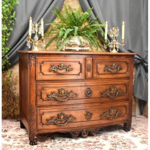 Rhône Valley, Lyonnaise Chest Of Drawers, Regency Period, Lyon, Early 18th Century