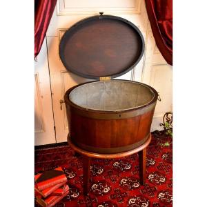 England Circa 1800, Mahogany Wine Cooler With Zinc, Georges III
