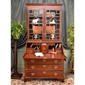 Sheraton Scriban/library, Secretary Desk, English Writing Desk, 19th Century England, Mahogany