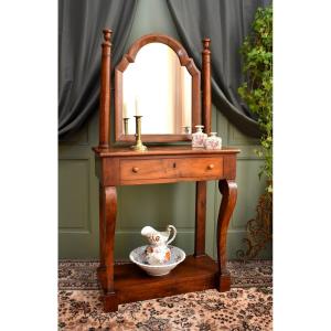 Restoration Period Walnut Dressing Table, Dressing Table, 19th Century
