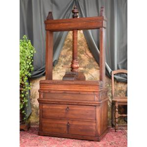 Solid Oak Clothes Press, Early 19th Century, Holland, Flanders