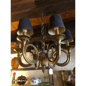 Bronze Chandelier, Hunting Corps Pattern