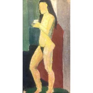 Raymonde Pagegie - Student Of Souverbie - Cubist Nude - 1940s 