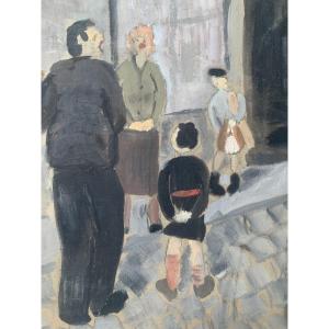 Street Scene In Paris, 1950s By Renée Tournan