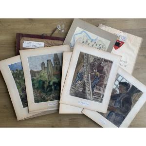 Folio Book Mockup On Saint-émilion And Wine + Over 20 Original Works - 1959