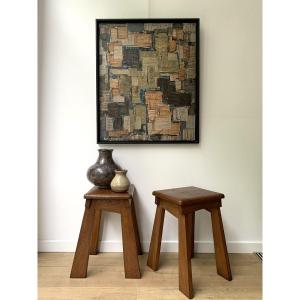 Jean Huguet - Abstract Composition Circa 1970 - Abstraction - Linard - Lerat - Joulia