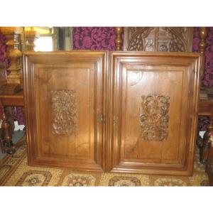 Pair Of Louis XIII Flower Composition Doors.