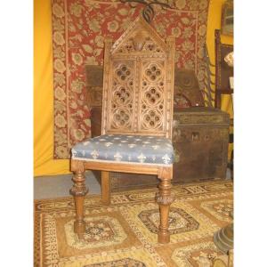 19th Century Neo-gothic Bishop's Chair.