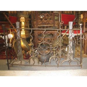 Front Of Fireplace In Wrought Iron XVIII °