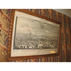 Engraving By Stefano Della Bella: The Perspective Of The Pont Neuf From Paris 1646.