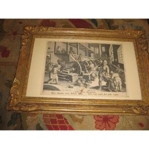 "politura Armorum" Engraving From The "nova Reperta" Series Around 1591.