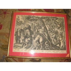 16th Century Engraving By Ioan Galle After Johan Stradanus.