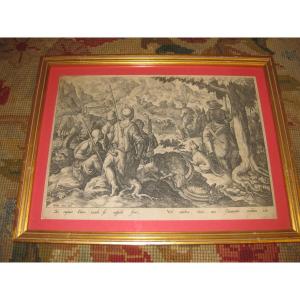 Engraving By P.galle After J.stradanus Late 16th Century.