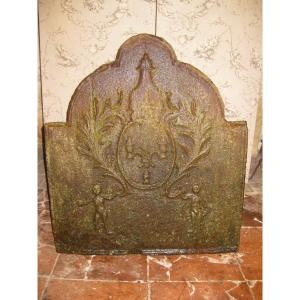 18th Century Cast Iron Fireplace Plate.