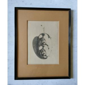 Oleg Tselkov - Aquatint And Etching - 1976