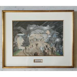 Louis-amable Crapelet - Large Gouache