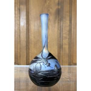 émile Gallé - Soliflore Vase With A Dragonfly, Art Nouveau Period