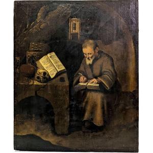 The Hermit In The Grotto By Quiringh Gerritsz. Van Brekelenkam Ep XVII
