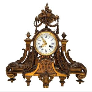 Louis XVI Style Gilt Bronze Mantel Clock