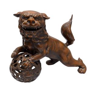 Fô Dog In Chocolate Patina Bronze