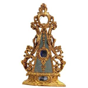 Reliquary, Or Element Of Golden Wood Paneling, Eighteenth Century
