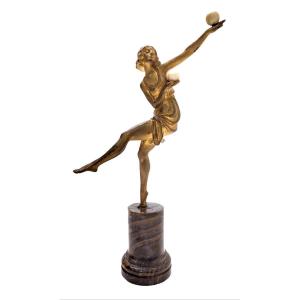 Dancer With Chryselephantine Bronze Balls By Marcel Bouraine 1930 Art Deco