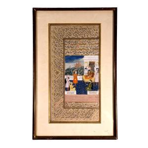 Pair Of 19th Century Persian Illuminations