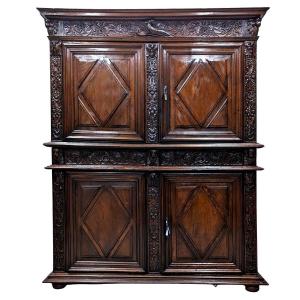 Four 17th Century Walnut Doors With Putti Decor