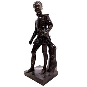 Henri IV Child, Bronze Statue After A Model By Bosio From The Late 19th Century