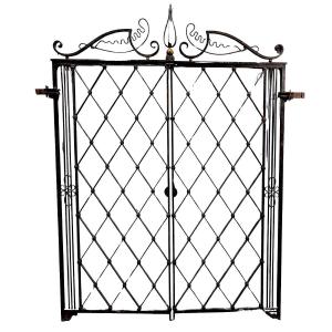 Pair Of Wrought Iron Gates From The 1940s In The Spirit Of Gilbert Poillerat  