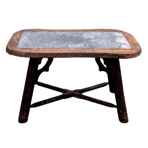 Black Forest Side Table, Slate Top